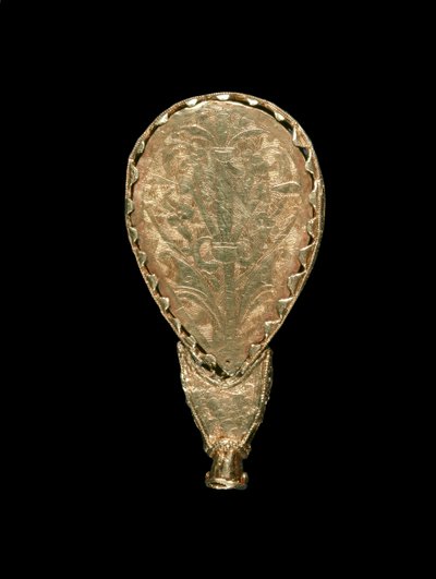 Das Alfred-Juwel (Gold, Bergkristall und Email) (Rückseite) von Anglo Saxon